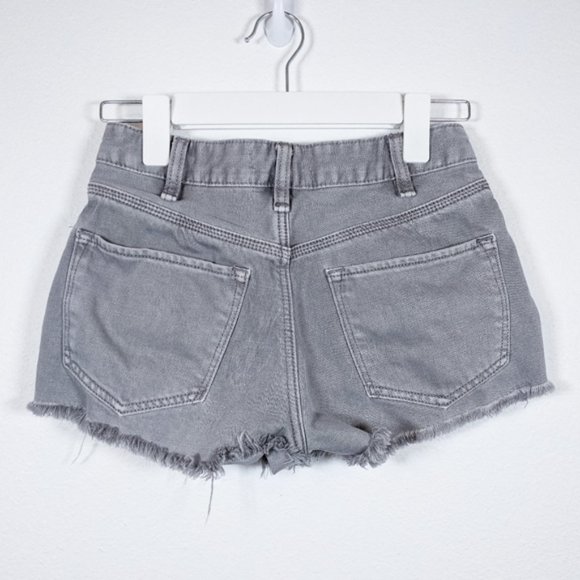 Free People Distressed Jean Shorts Gray Size 24 - Picture 3 of 5
